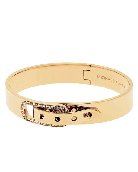 michael kors buckle bracelet gold|Michael Kors bracelet with diamonds.